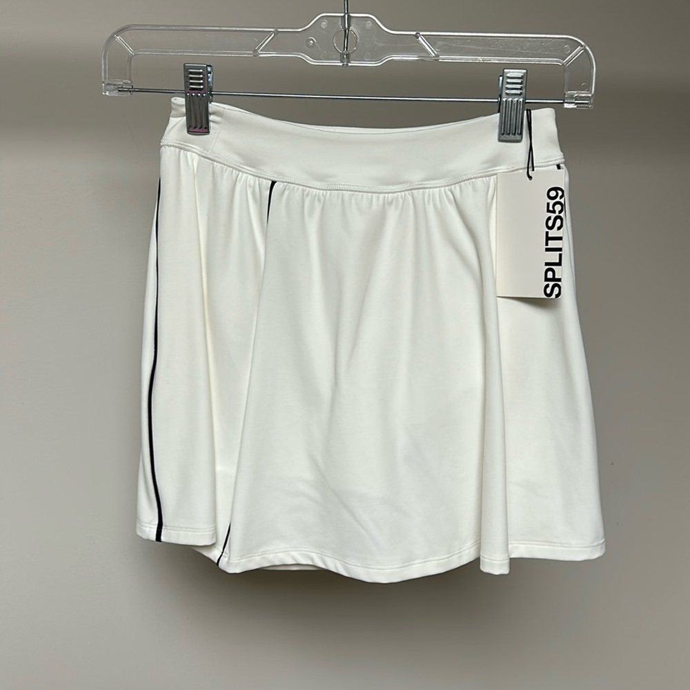 Splits59 Venus high waist skort with piping white